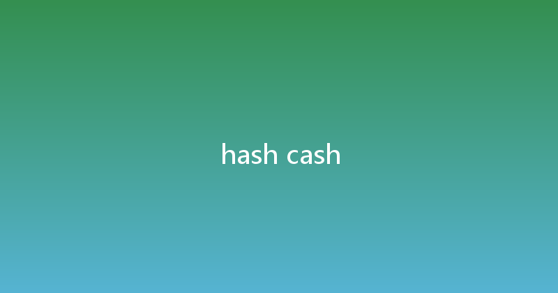 hash cash 